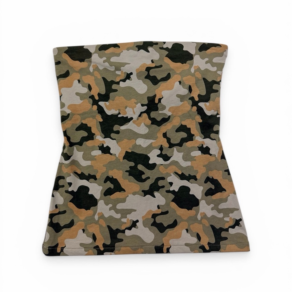 Y2K No Boundaries Camo Tube Top 100% Cotton Shelf Bra Strapless Size S/M - Picture 9 of 15